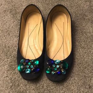 Kate spade jeweled suede flats